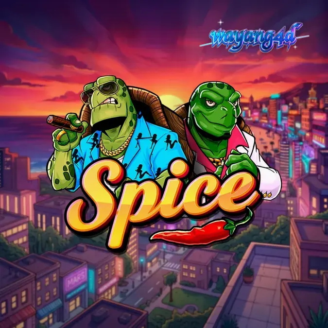 Tampilan visual slot Spice dengan tema kura-kura dan grid 6x6